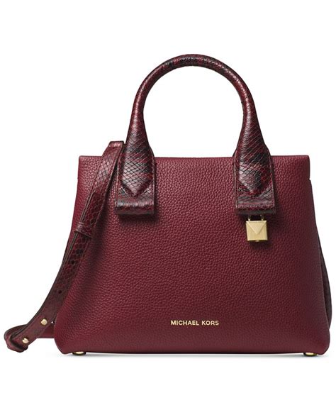 michael michael kors rollins small python embossed satchel|Michael Kors Rollins Small Snake.